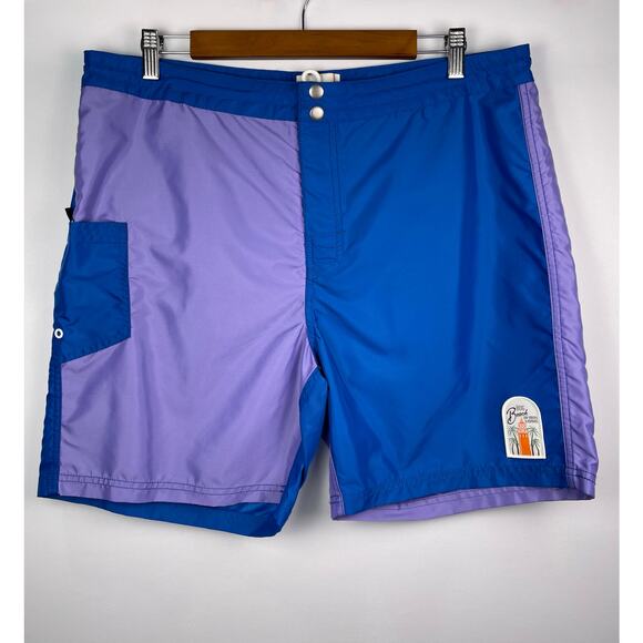BDG Other - BDG Urban Outfitters Colorblock Swim Trunks Men’s M Purple Blue